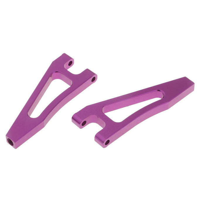 2Pcs Aluminum Alloy 166018 Front Upper Suspension Arms Upgrade Parts for 1/10 RC HSP Car Purple