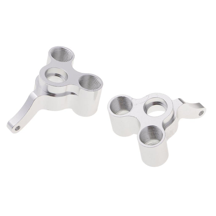 Crofta 166012 06045 Rear Steering Hub Carrier L/R for 1/10 HSP 94166 RC Cars Silver