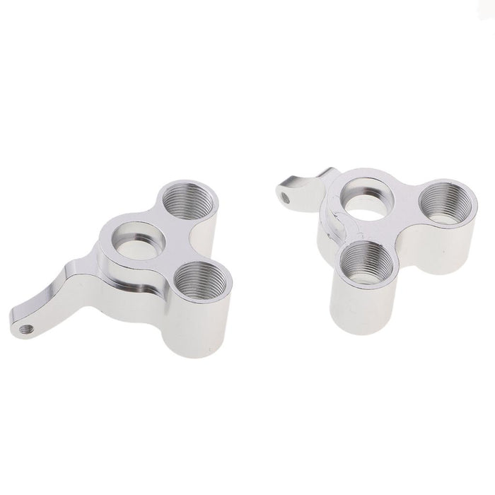 Crofta 166012 06045 Rear Steering Hub Carrier L/R for 1/10 HSP 94166 RC Cars Silver