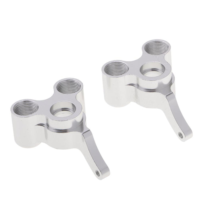 Crofta 166012 06045 Rear Steering Hub Carrier L/R for 1/10 HSP 94166 RC Cars Silver