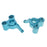 Crofta 166012 06045 Rear Steering Hub Carrier L/R for 1/10 HSP 94166 RC Cars Blue