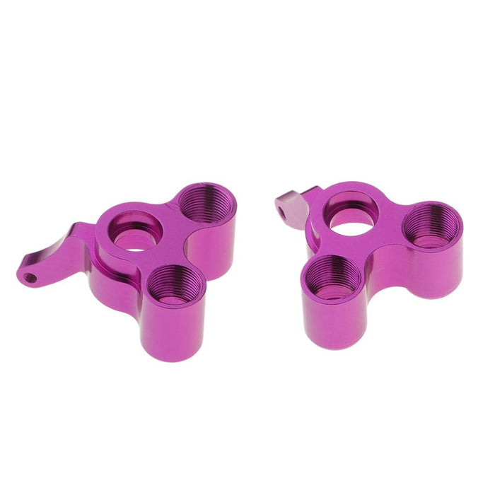 Crofta 166012 06045 Rear Steering Hub Carrier L/R for 1/10 HSP 94166 RC Cars Purple