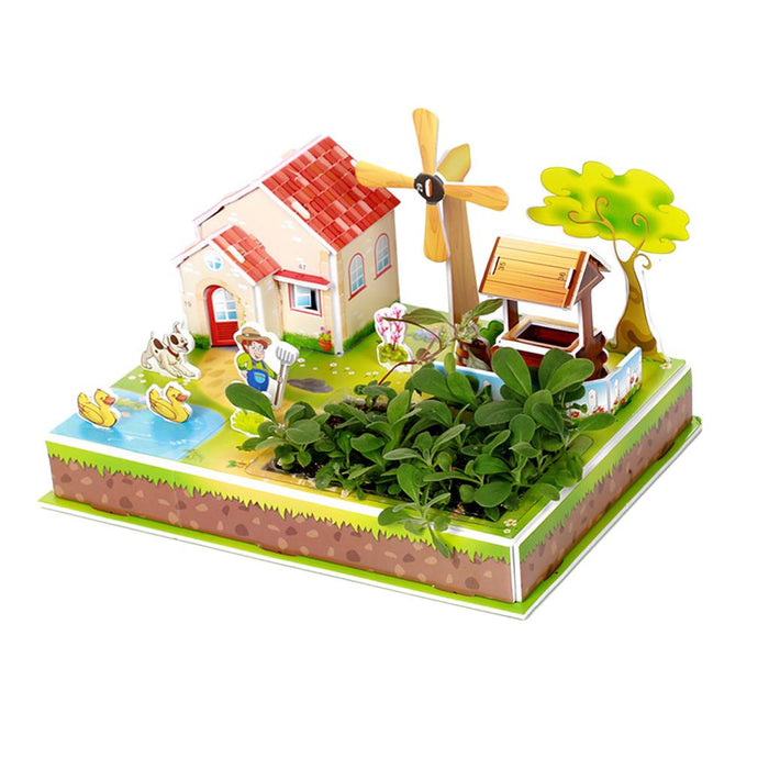 Crofta 3D House Jigsaw Puzzle Model Building Kits for Kids Educational Toy Gift Z01