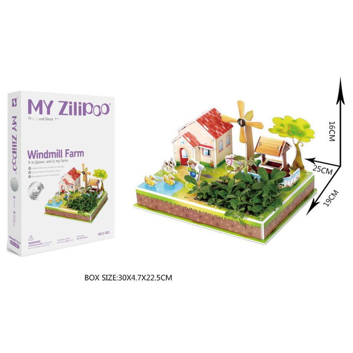 Crofta 3D House Jigsaw Puzzle Model Building Kits for Kids Educational Toy Gift Z01