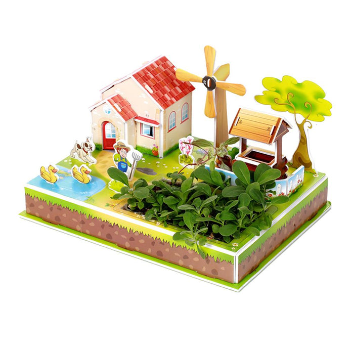 Crofta 3D House Jigsaw Puzzle Model Building Kits for Kids Educational Toy Gift Z01