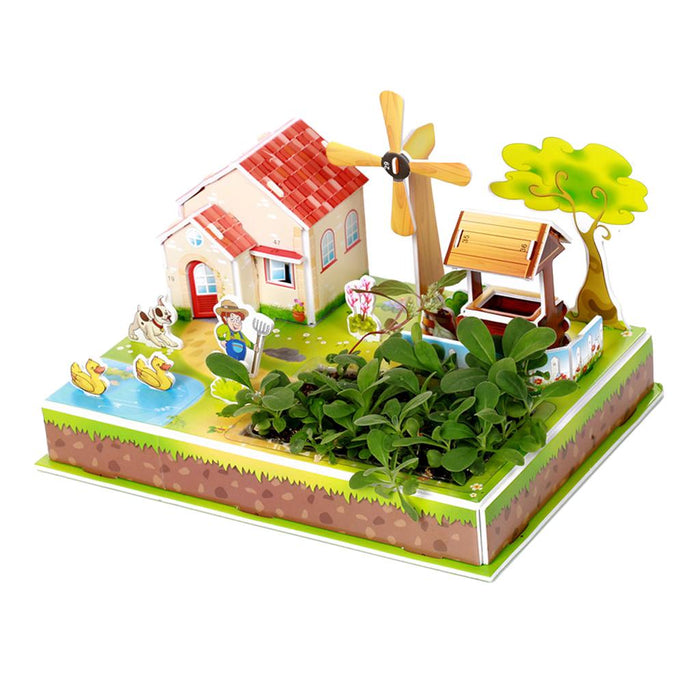 Crofta 3D House Jigsaw Puzzle Model Building Kits for Kids Educational Toy Gift Z01