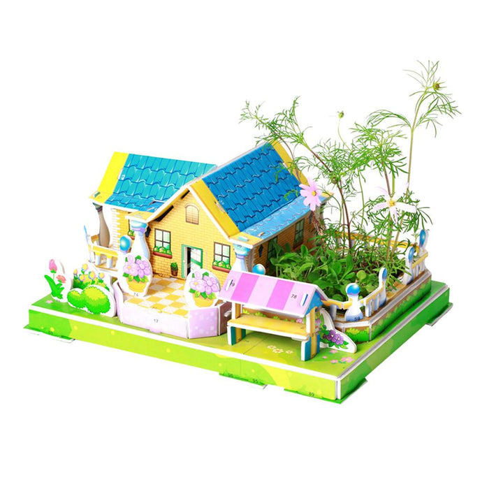 Crofta 3D House Jigsaw Puzzle Model Building Kits for Kids Educational Toy Gift Z02