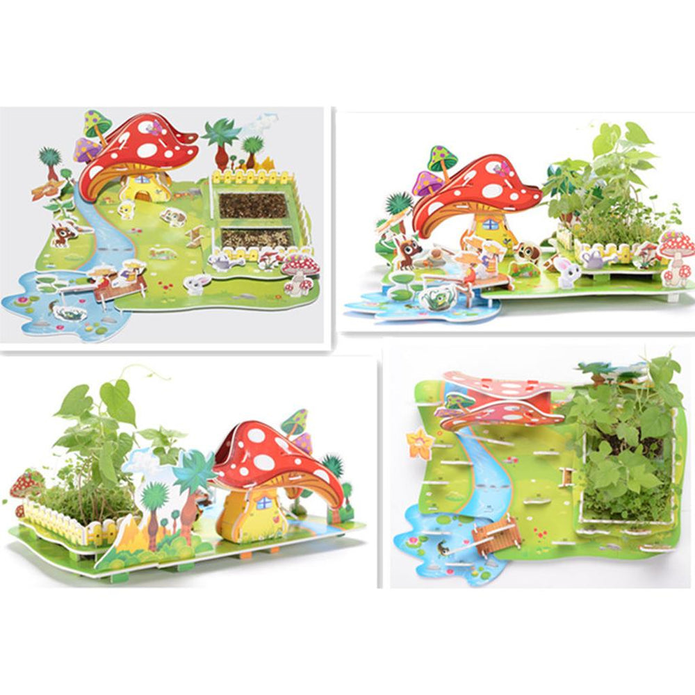 Crofta 3D House Jigsaw Puzzle Model Building Kits for Kids Educational Toy Gift Z03