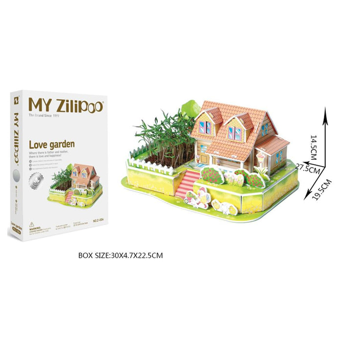 Crofta 3D House Jigsaw Puzzle Model Building Kits for Kids Educational Toy Gift Z04