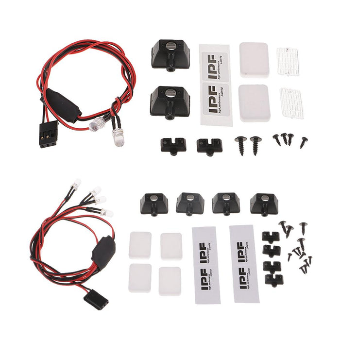 1:10 RC Electric Car Truck Parts 4 LED Lamp Lights Spotlights for RC4WD CC01