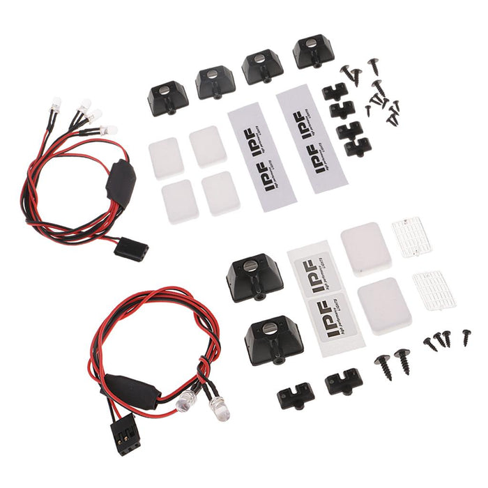 1:10 RC Electric Car Truck Parts 4 LED Lamp Lights Spotlights for RC4WD CC01