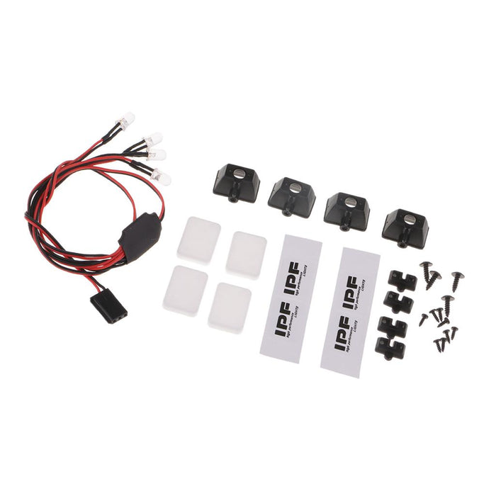 1:10 RC Electric Car Truck Parts 4 LED Lamp Lights Spotlights for RC4WD CC01