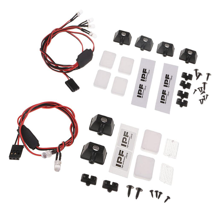 1:10 RC Electric Car Truck Parts 4 LED Lamp Lights Spotlights for RC4WD CC01