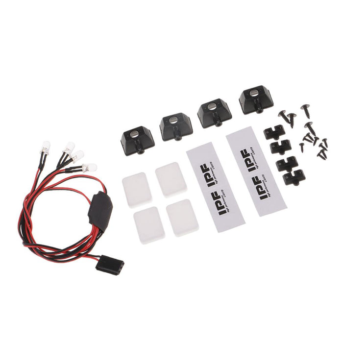 1:10 RC Electric Car Truck Parts 4 LED Lamp Lights Spotlights for RC4WD CC01