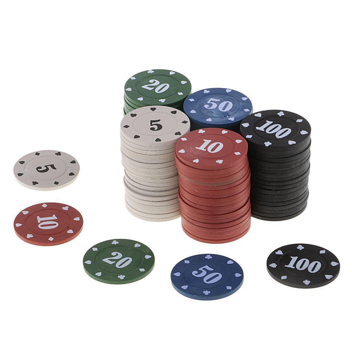 100Pcs Texas Poker Chip Sets Casino Entertainment Accessories for Cards Game