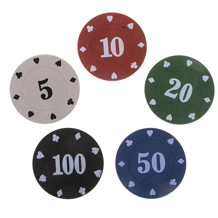 100Pcs Texas Poker Chip Sets Casino Entertainment Accessories for Cards Game