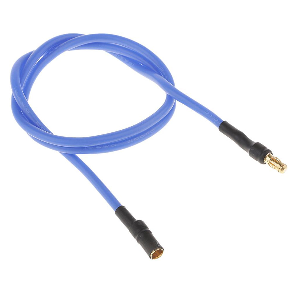 Crofta 16AWG Banana 3.5mm Silicone Extension Cable RC Accessory for ESC Motor Blue