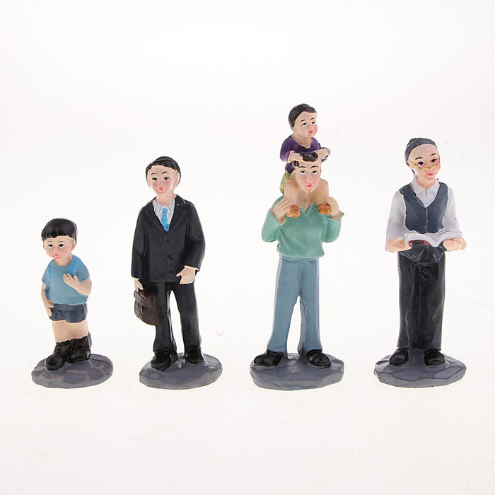 10Pcs Resin Model Figures Character People Sand Table Model Scene Building Accessories