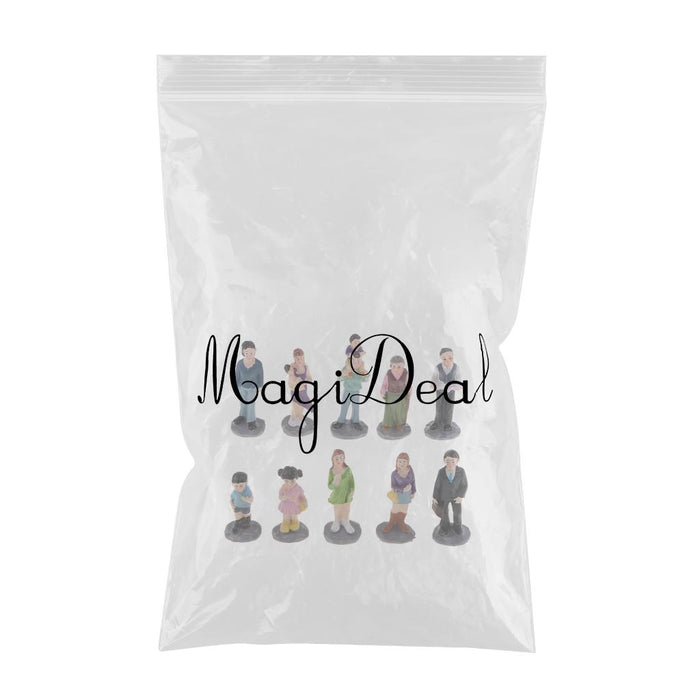 10Pcs Resin Model Figures Character People Sand Table Model Scene Building Accessories