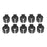 Crofta 10pcs Silica Gel Resin Cigarette Finger Rings Smoker Hand Holder Black