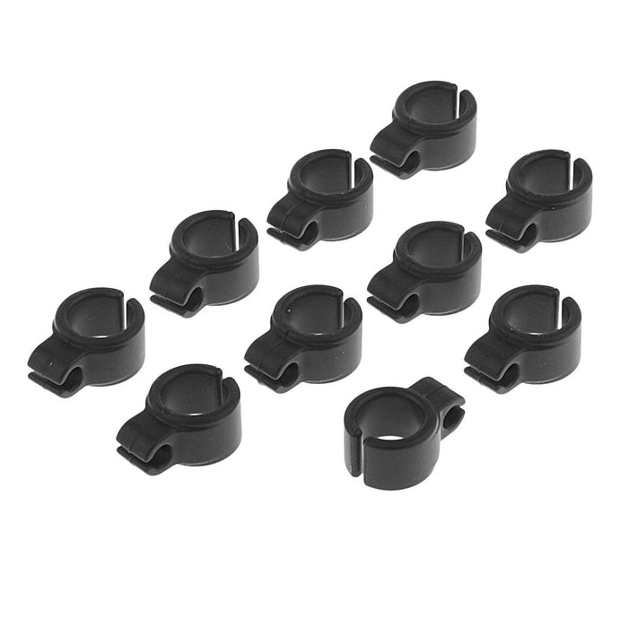 Crofta 10pcs Silica Gel Resin Cigarette Finger Rings Smoker Hand Holder Black