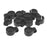 Crofta 10pcs Silica Gel Resin Cigarette Finger Rings Smoker Hand Holder Black