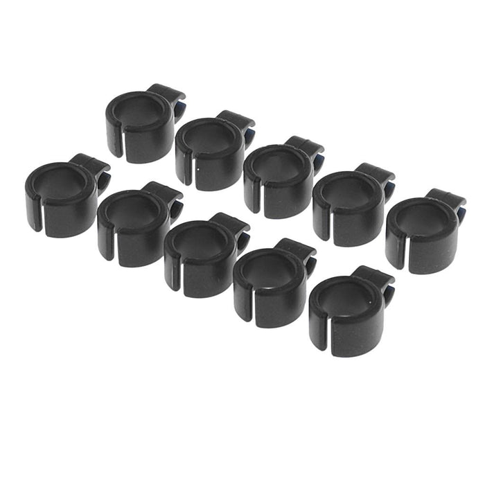 Crofta 10pcs Silica Gel Resin Cigarette Finger Rings Smoker Hand Holder Black