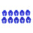 Crofta 10pcs Silica Gel Resin Cigarette Finger Rings Smoker Hand Holder Blue