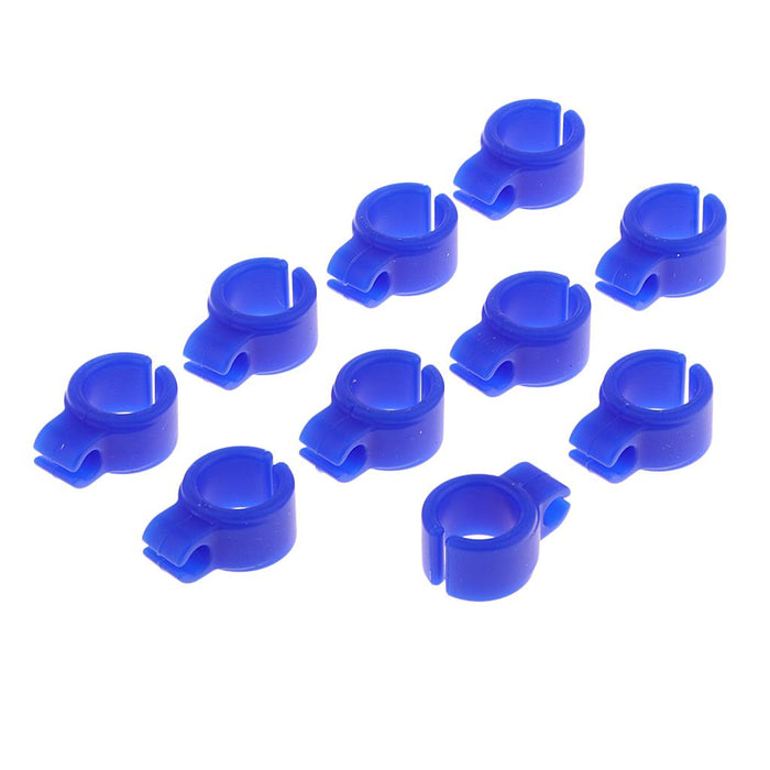 Crofta 10pcs Silica Gel Resin Cigarette Finger Rings Smoker Hand Holder Blue