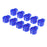 Crofta 10pcs Silica Gel Resin Cigarette Finger Rings Smoker Hand Holder Blue