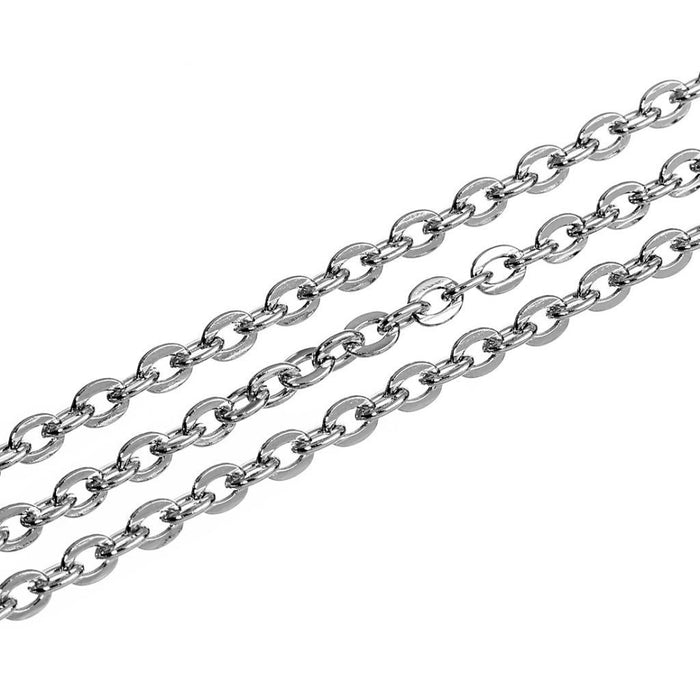 Crofta 10 Yard DIY Steel Cable Open Link Jewelry Making Chain Accessories  1mm