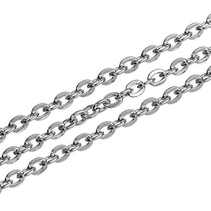 Crofta 10 Yard DIY Steel Cable Open Link Jewelry Making Chain Accessories  1mm