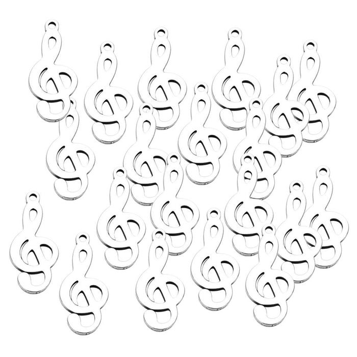 20 Pieces Stainless Steel Music Note Charms Musical Notation Symbol Pendants Jewelry Making Findings for Necklace Earring Bracelets DIY Crafts