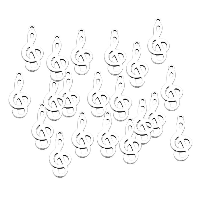 20 Pieces Stainless Steel Music Note Charms Musical Notation Symbol Pendants Jewelry Making Findings for Necklace Earring Bracelets DIY Crafts