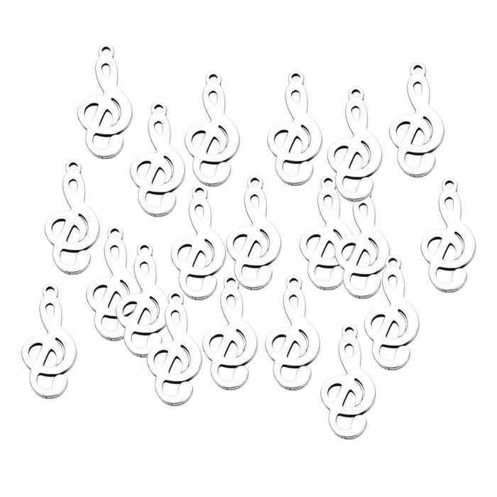 20 Pieces Stainless Steel Music Note Charms Musical Notation Symbol Pendants Jewelry Making Findings for Necklace Earring Bracelets DIY Crafts