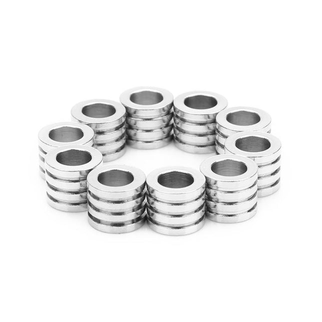 Crofta 10 Pieces Stainless Steel Large Hole Beads 2