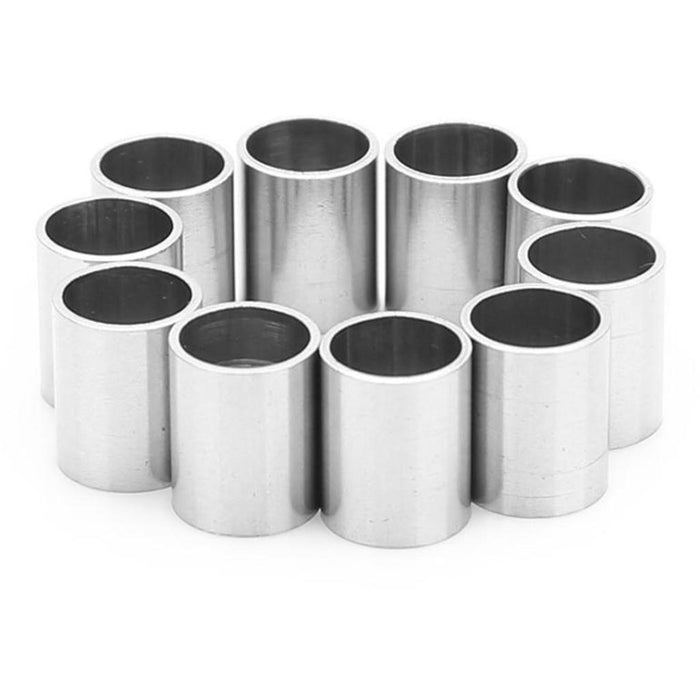 20 Pieces Stainless Steel Large Hole Cylinder Round Spacer Loose Beads DIY Jewelry Making, 6 x 7.5mm