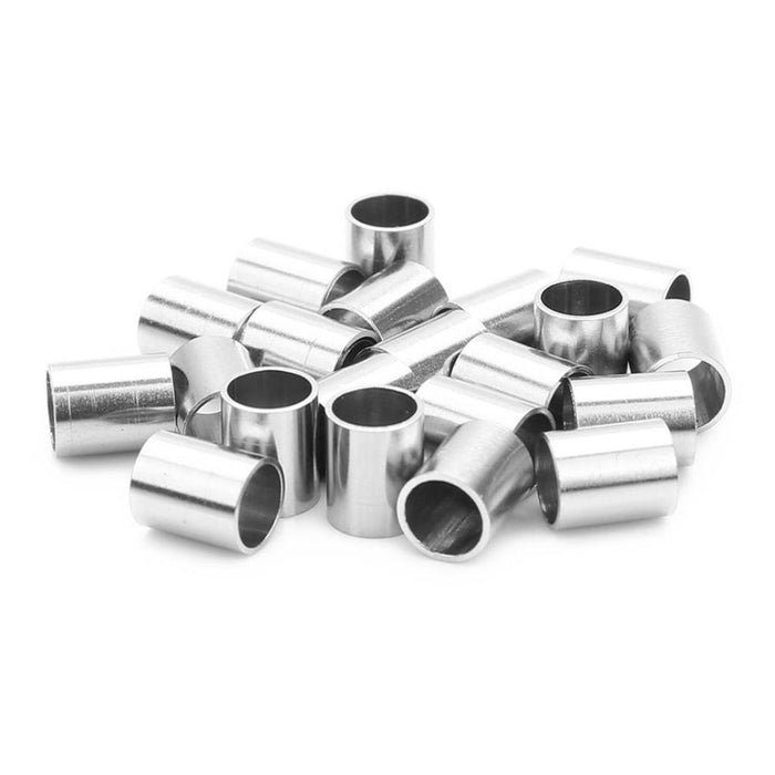 20 Pieces Stainless Steel Large Hole Cylinder Round Spacer Loose Beads DIY Jewelry Making, 6 x 7.5mm