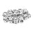 20 Pieces Stainless Steel Large Hole Grooved Cylinder Round Spacer Loose Beads DIY Jewelry Making, 5 x 7.5mm