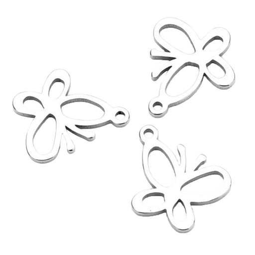 20 Pieces Stainless Steel Butterfly Pendants Charms Jewelry Making Findings for Necklace Earring Bracelets DIY Crafts