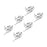 20Pcs Stainless Steel Rose Charms Pendants for DIY Jewelry Making Craft