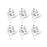 20Pcs Stainless Steel Rose Charms Pendants for DIY Jewelry Making Craft