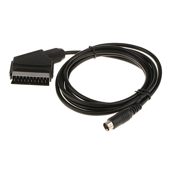 1.8m/6ft RGB Scart Cable AV Cord Audio & VideoTV Lead for Sega Genesis 2 Mega Drive MD 2 Game Consoles - Black