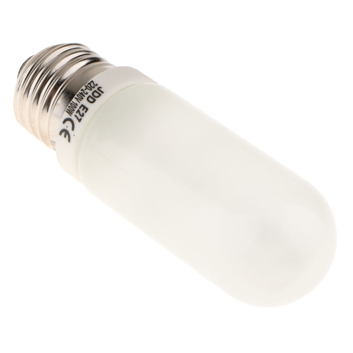 220-240Volt Halogen JDD Type Tubular Medium E27 Bulb Lamp, Frosted, 100-Watt