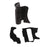 3 Pieces Body Rubber Cover Replacement Part Suit For Canon EOS 60D Camera Grip Part + Thumb Part + Body Front Left Part