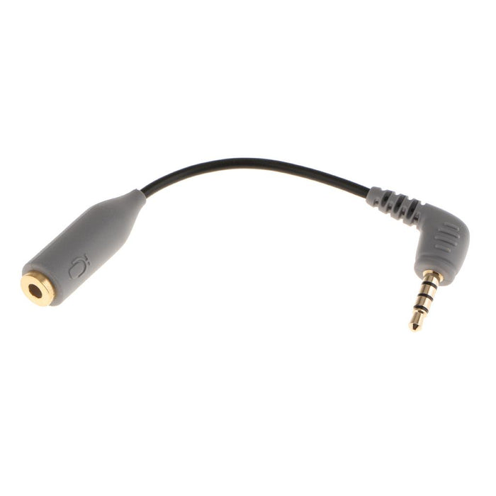 3.5mm TRRS (Female) Microphone Adapter Cable to 3.5mm TRS (Male) for DSLR Cameras & Recorders