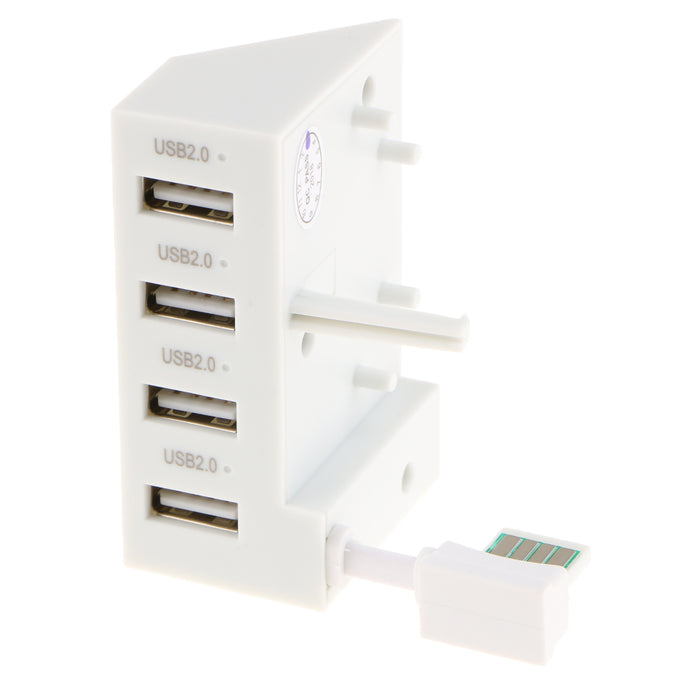 4-Port USB 2.0 Extender Splitter Adapter HUB Converter For XBox One S Slim - White