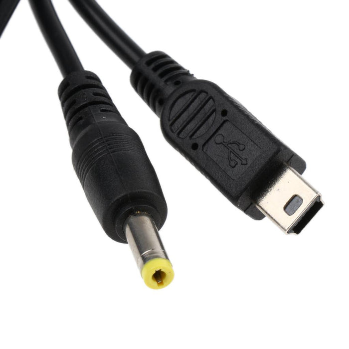 2 In 1 USB Charger Data Transfer Cable for PSP 1000 2000 3000 - Black