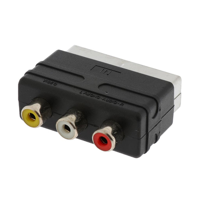 20 Pin Scart Video Audio Adpater Converter to 3 RCA Adapter for PS4 WII DVD - Allows You to Use the 3RCA AV Cable on the TV Scart Input