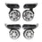 Crofta Swivel Suitcase Luggage Casters Replacement Wheels for Travel Bag Small Size